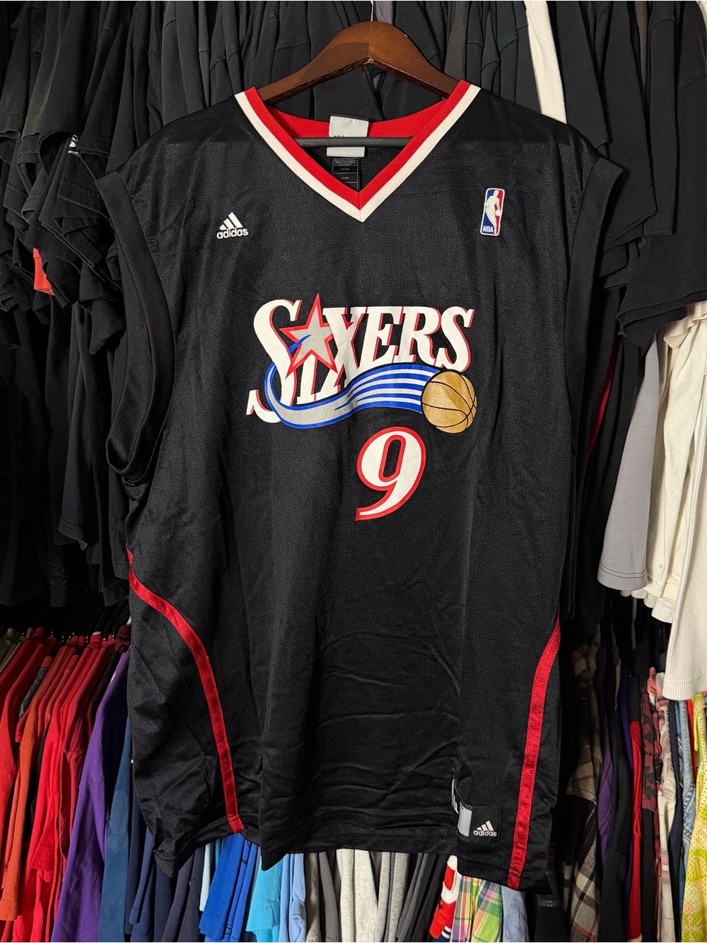 adidad Philadelphia 76ers Jersey Mens XXL Black Andre Iguodala NBA Basketball